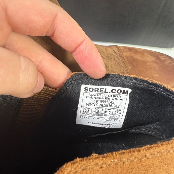 Sorel Women's Waterproof Suede Leather Ankle Boots Brown Size 10.5 - Picture 8 of 11